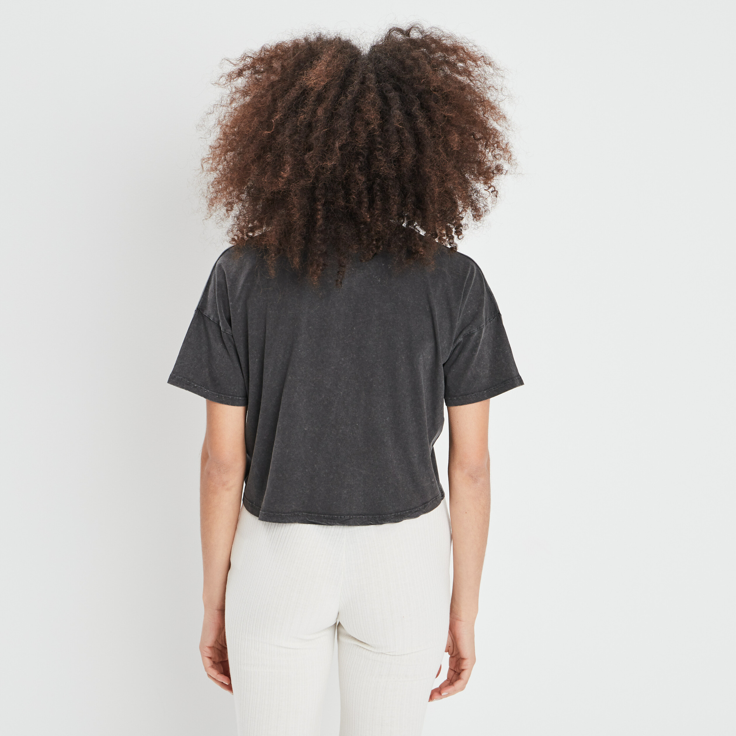 T-shirt court manches courtes Liberto gris foncé femme | La Halle