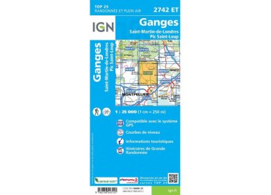 Carte IGN Ganges 2742ET
