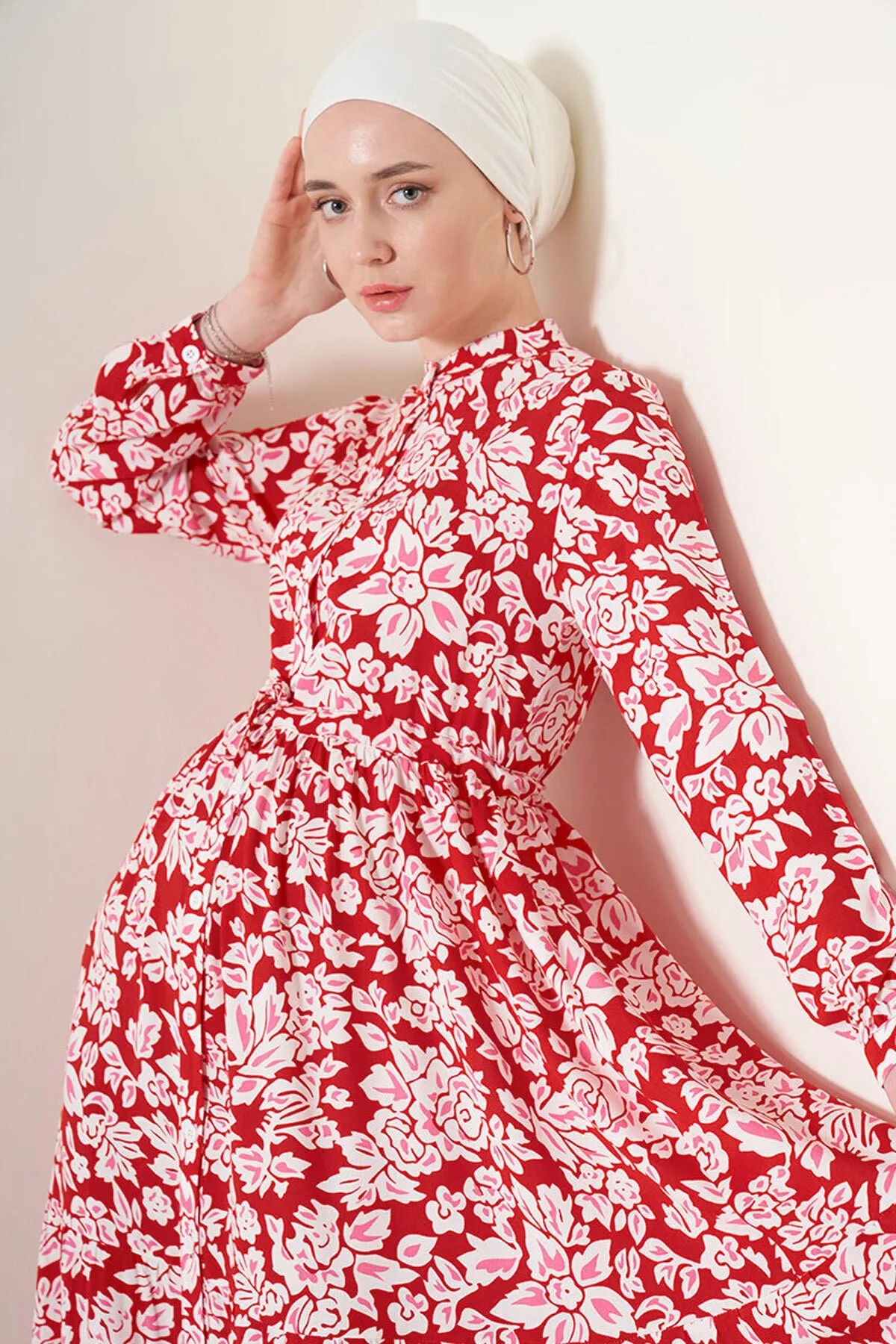 Bigdart  2144 Kleid mit gemustertem Kragen
