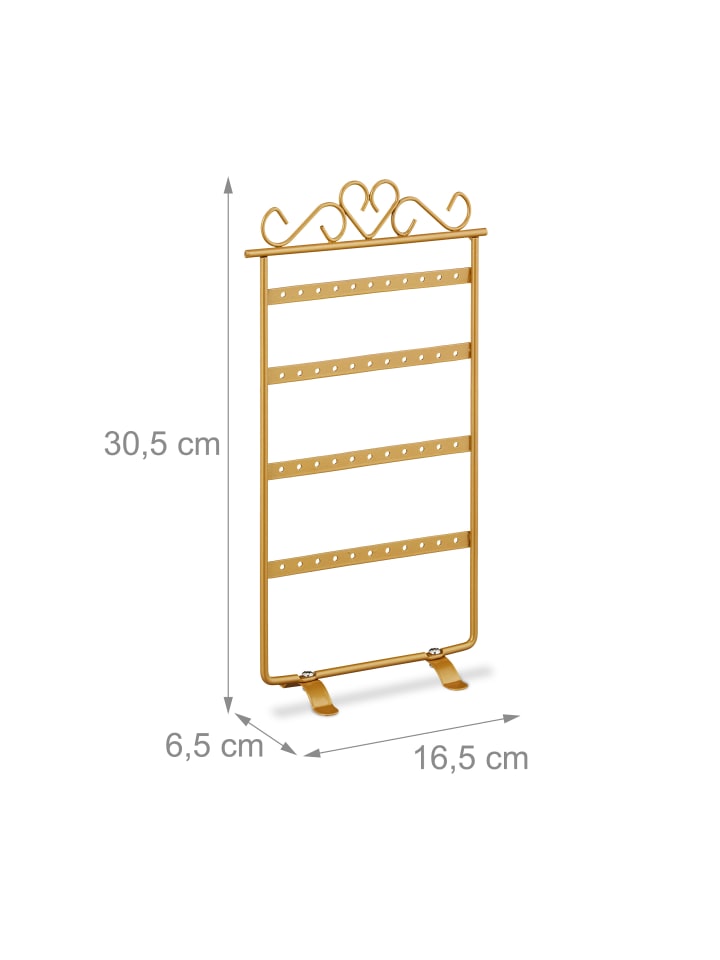 relaxdays Ohrringhalter in Gold günstig kaufen onesize