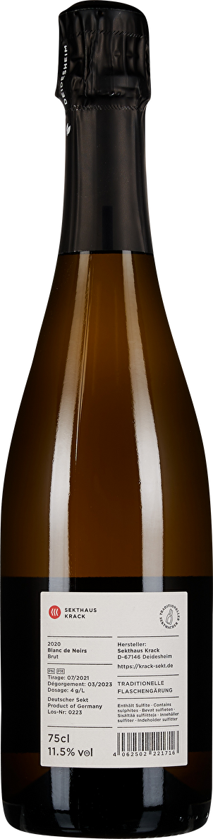 Sekthaus Krack Sekt Brut Blanc de Noirs 2020
