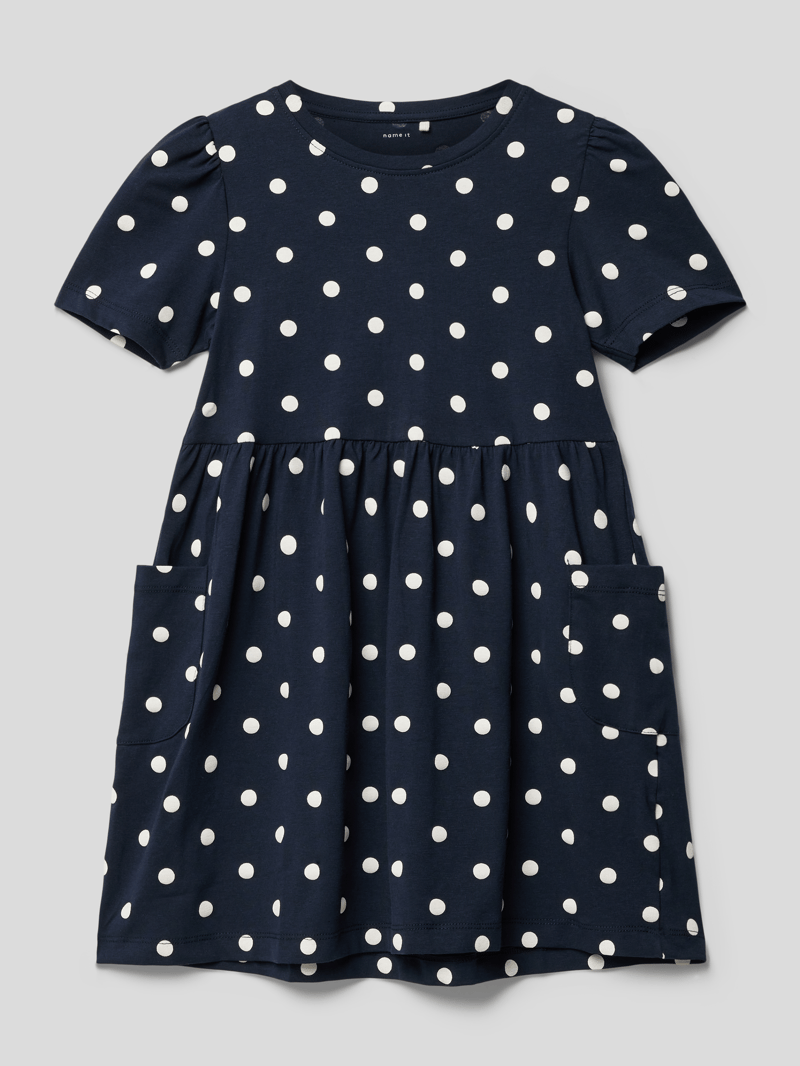 Kleid mit Streifenmuster Modell 'FANN' in marineblau