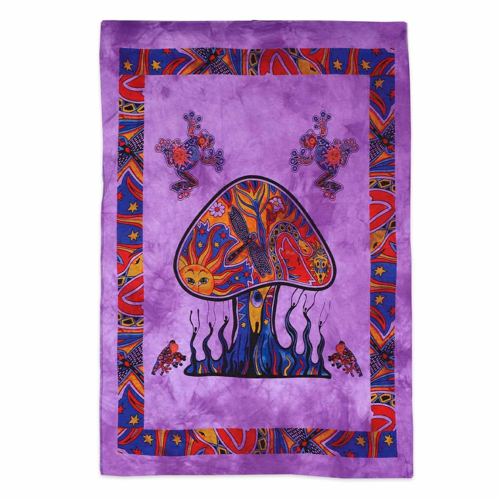 Wandteppich Magic Mushrooms Poster Wandbehangchedelic Dekotuch ca 210x140cm, KUNST UND MAGIE