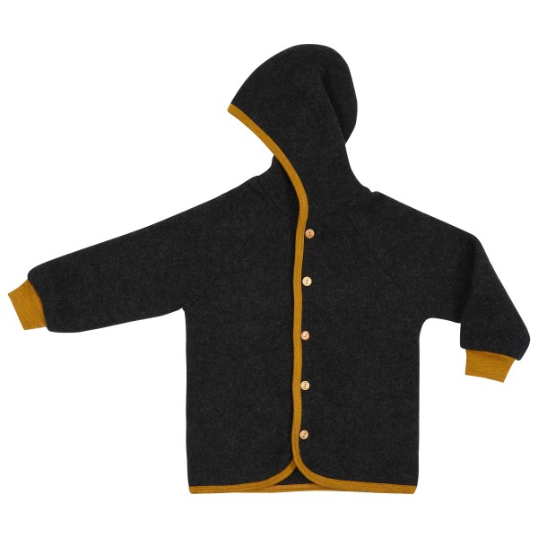 Engel - Kinder Kapuzenjacke mit Holzknöpfen - Wolljacke