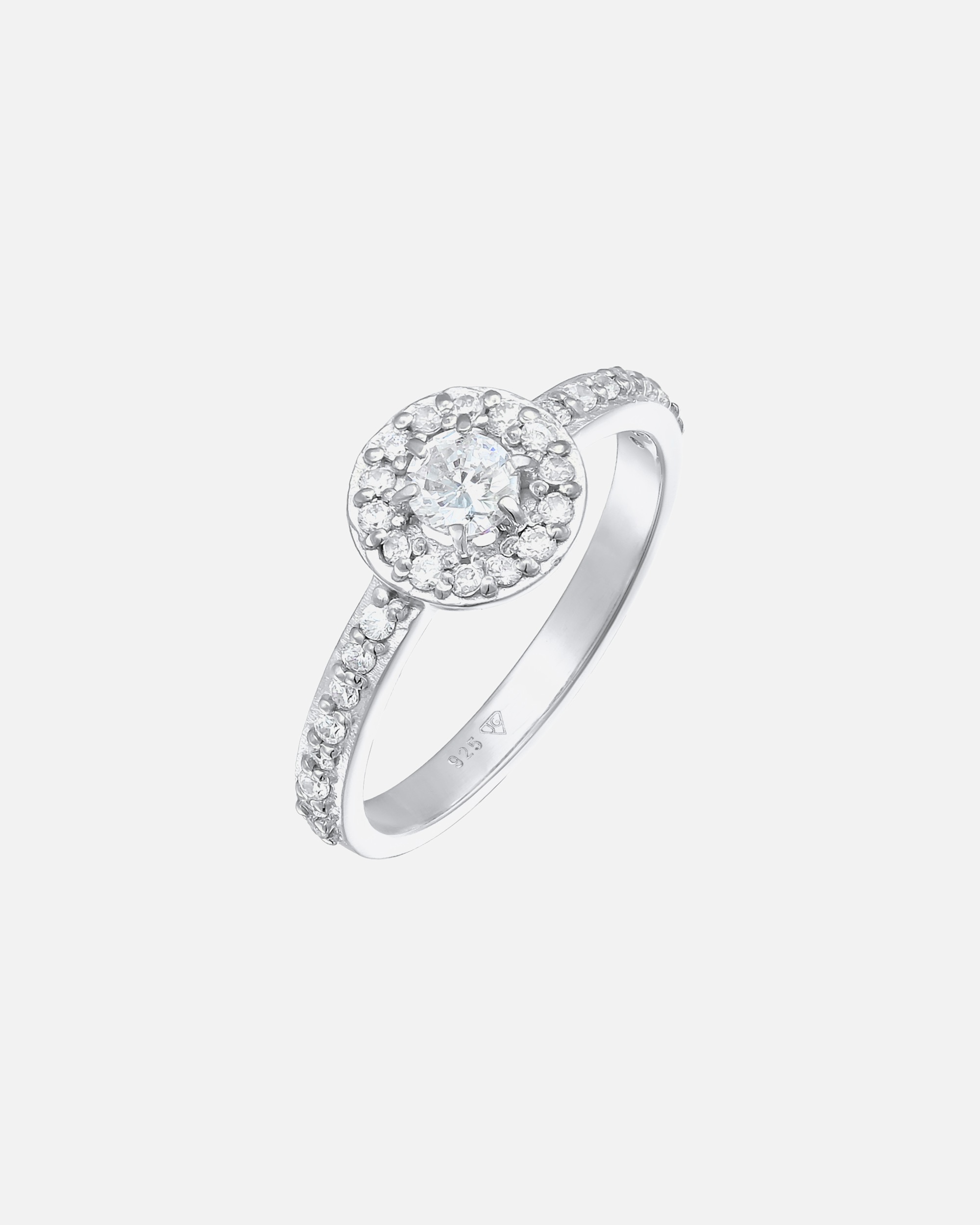 Anello di fidanzamento classico da donna Elli con cristalli di zirconi cubici in argento sterling 925