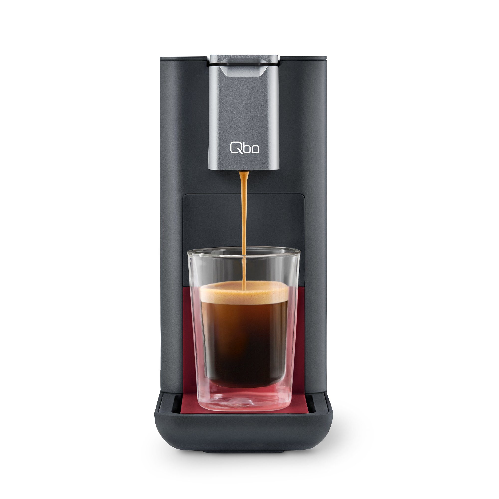 Tchibo Kapselmaschine Qbo ESSENTIAL, für Espresso, Caffè und Caffè Grande, kompaktes Design