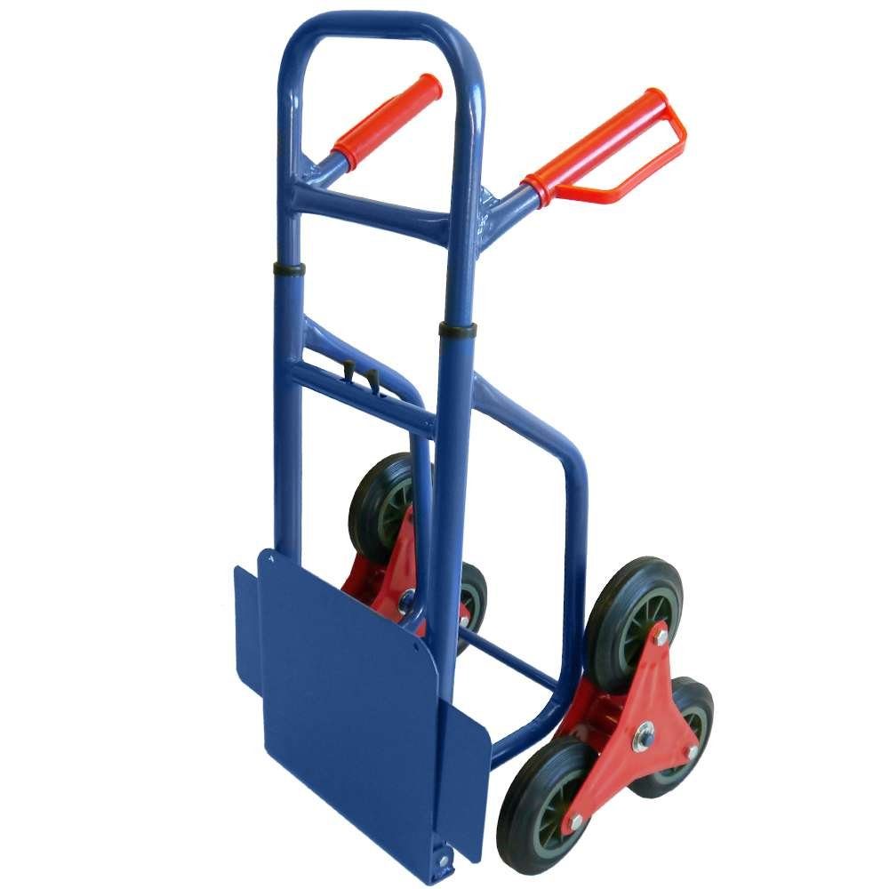Grafner Sackkarre Treppensteiger Sackkarre ausziehbar / klappbar 200 kg, (Stk, 1), 200 kg Tragkraft, klappbar, faltbar, Stahl