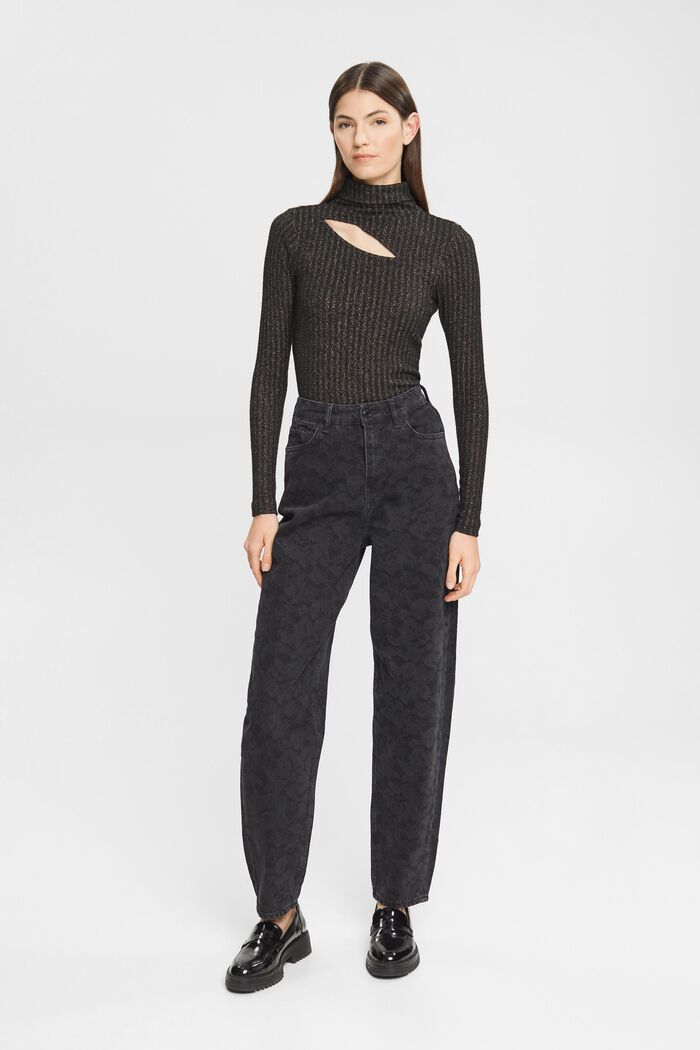 Bedruckte High-Rise-Jeans im Banana Fit