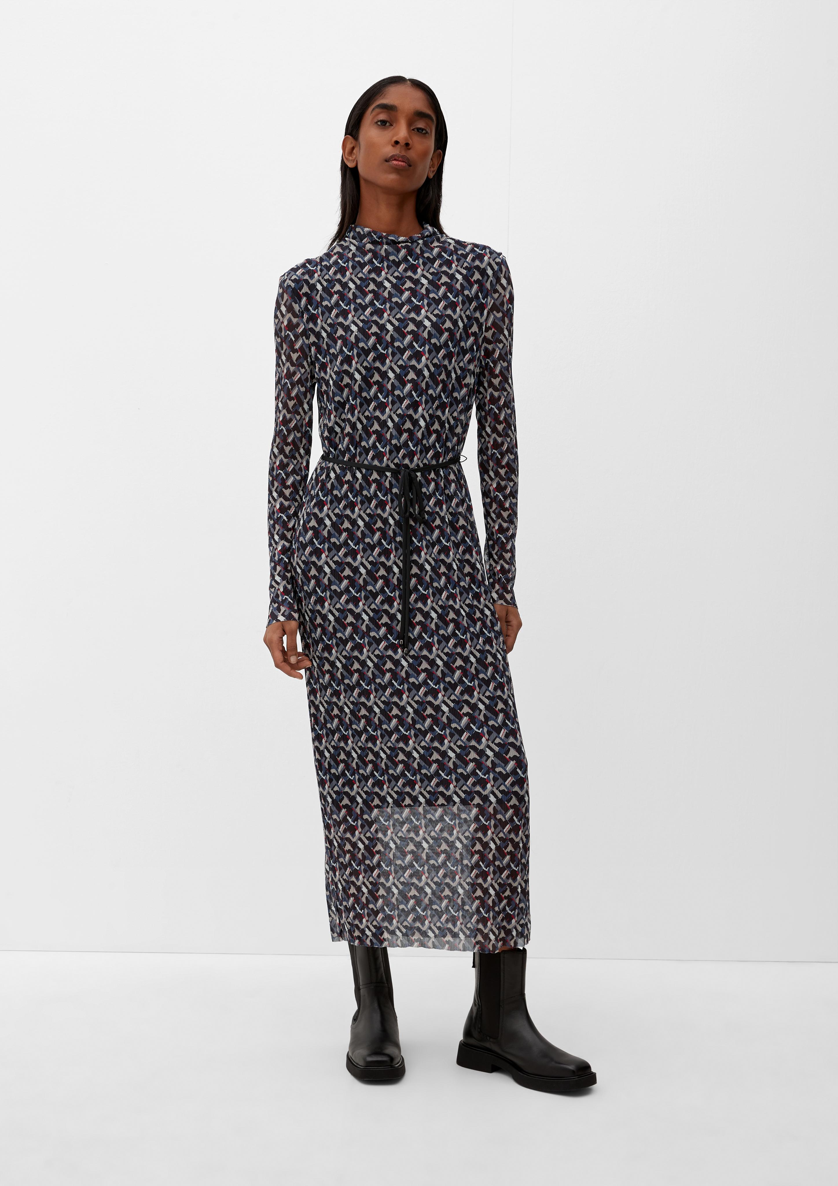 Meshkleid mit Faltenstruktur  2124503-99A1