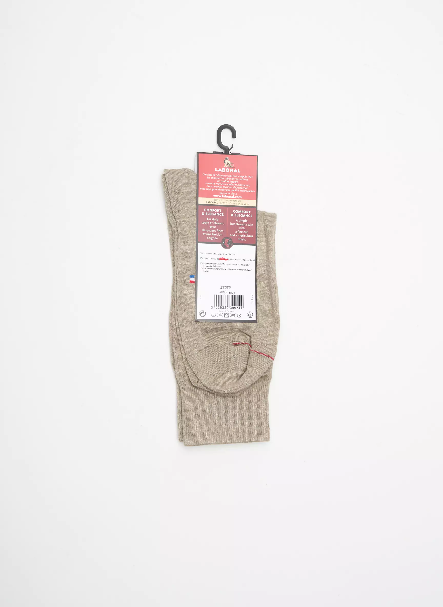Labonal Chaussette Homme couleur beige