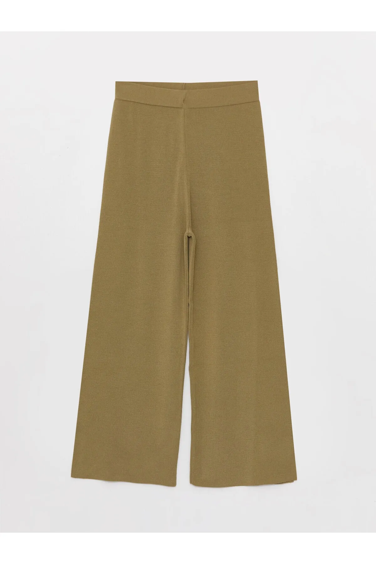 LC Waikiki  Gerade Damen-Strickhose mit weitem Bein und elastischem Bund