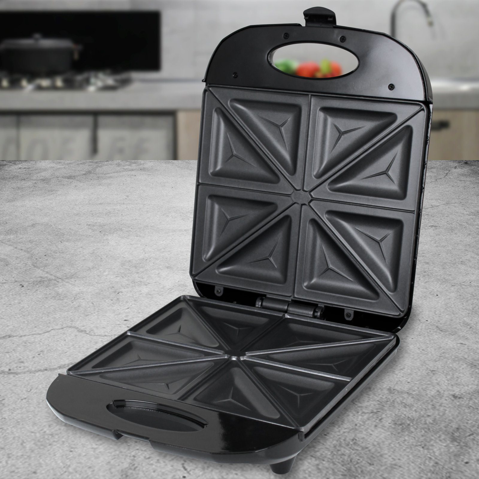 Michelino 4-in-1-Sandwichmaker XL 4er, 750,00 W, Toaster Elektro Grill Sandwich Sandwichtoaster