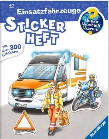 Ravensburger Wieso? Weshalb? Warum? Stickerheft: Einsatzfahrzeuge