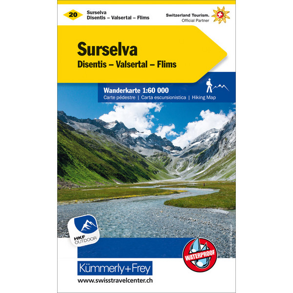 KuF Schweiz Wanderkarte 20 1 : 60 000 Surselva, Disentis - Wanderkarte