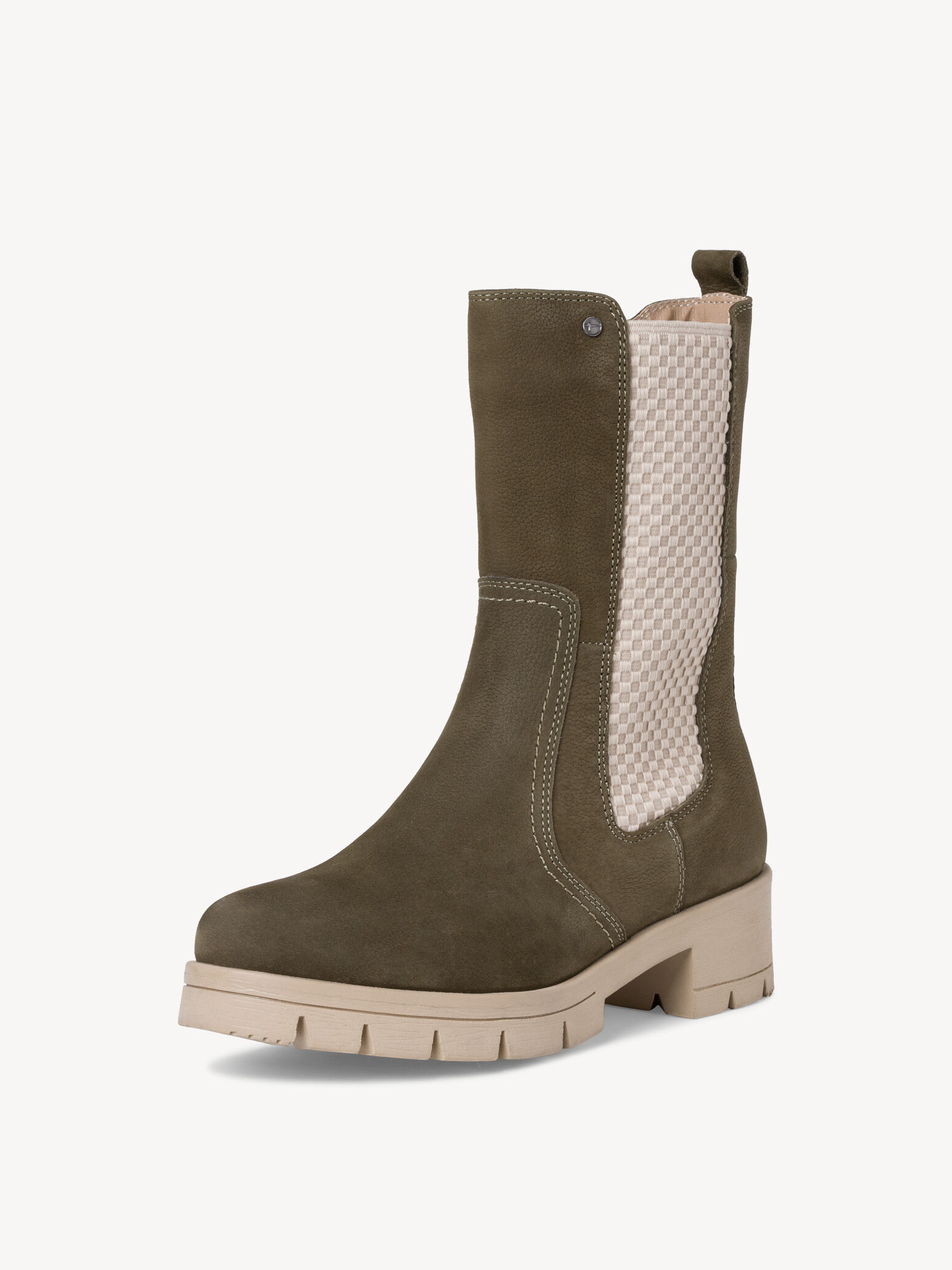 Bottine Chelsea en cuir - vert