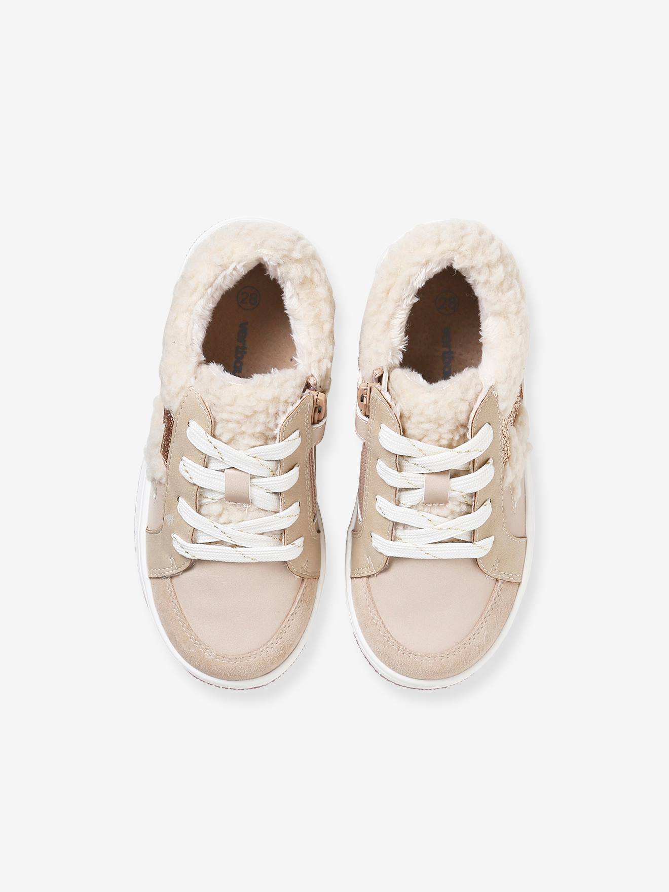 Vertbaudet Mädchen Sneakers mit Warmfutter - beige