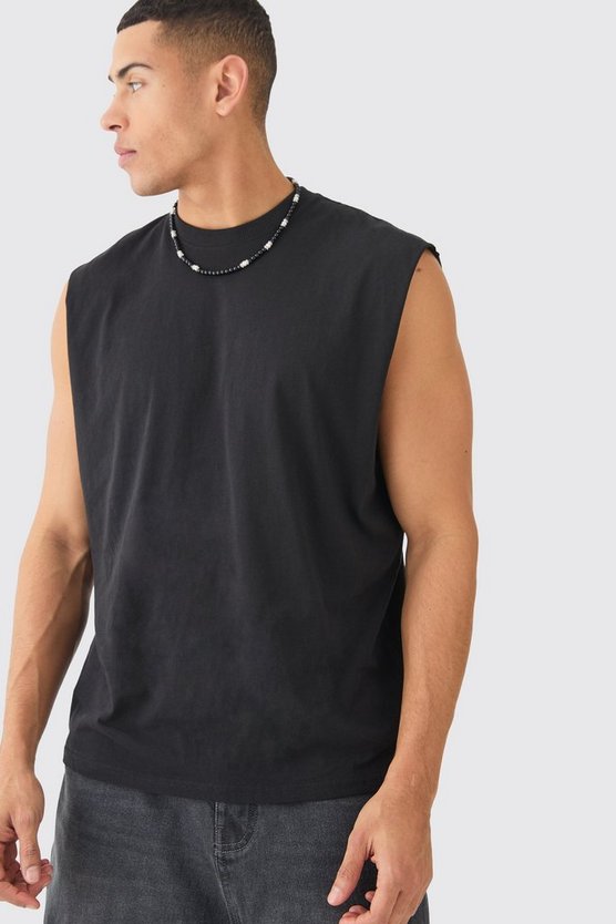 Oversize Tanktop mit Worldwide-Print
