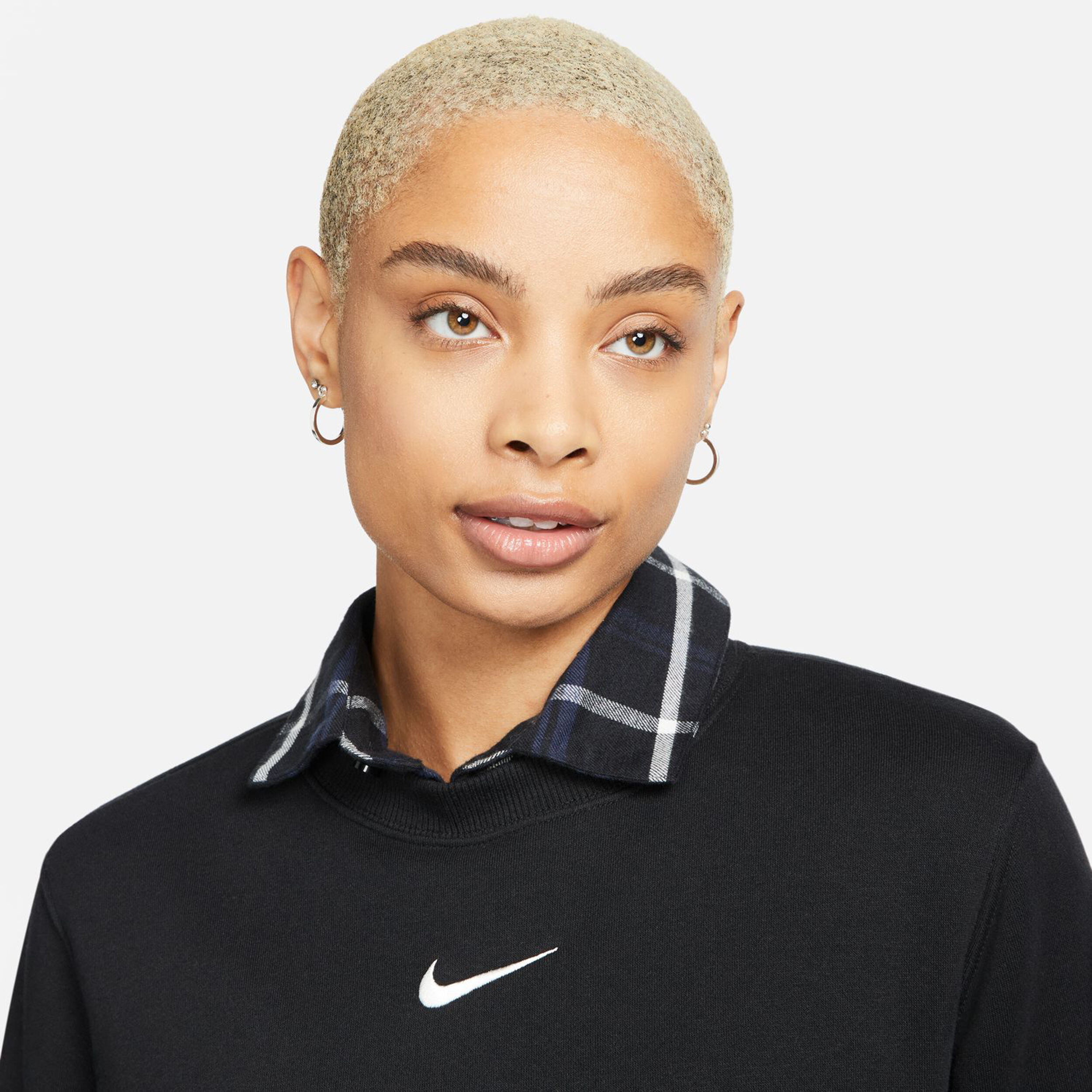 PHNX Fleece STD Crew T-Shirt Damen - Schwarz