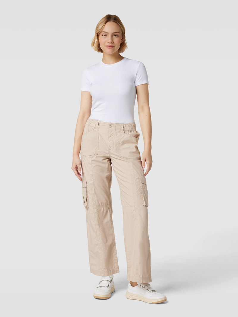 Damen T-Shirt aus Viskose-Elasthan-Mix in Feinripp-Optik in weiß