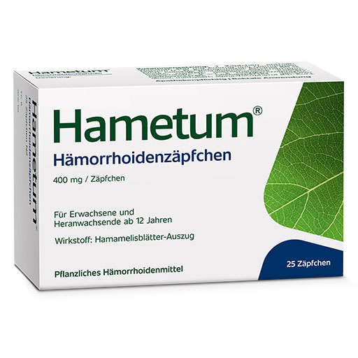 HAMETUM Hämorrhoidenzäpfchen 400 mg  25 St  Suppositorien