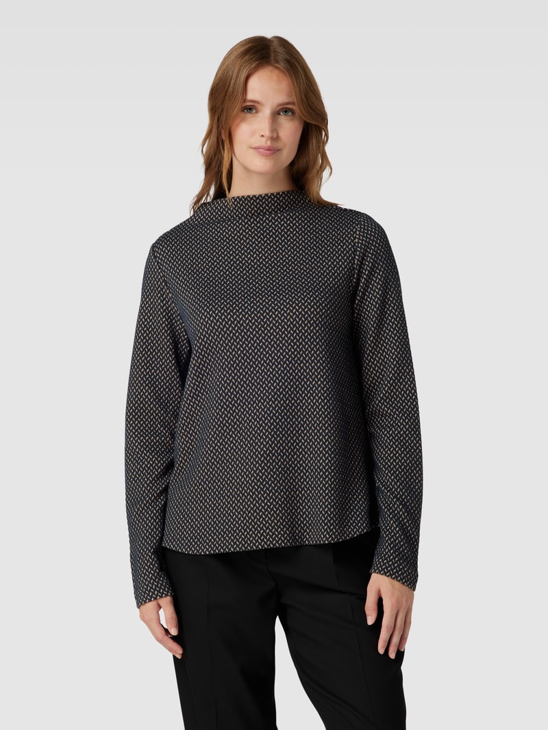 Pullover mit Allover-Muster Modell 'Gonni' in schwarz