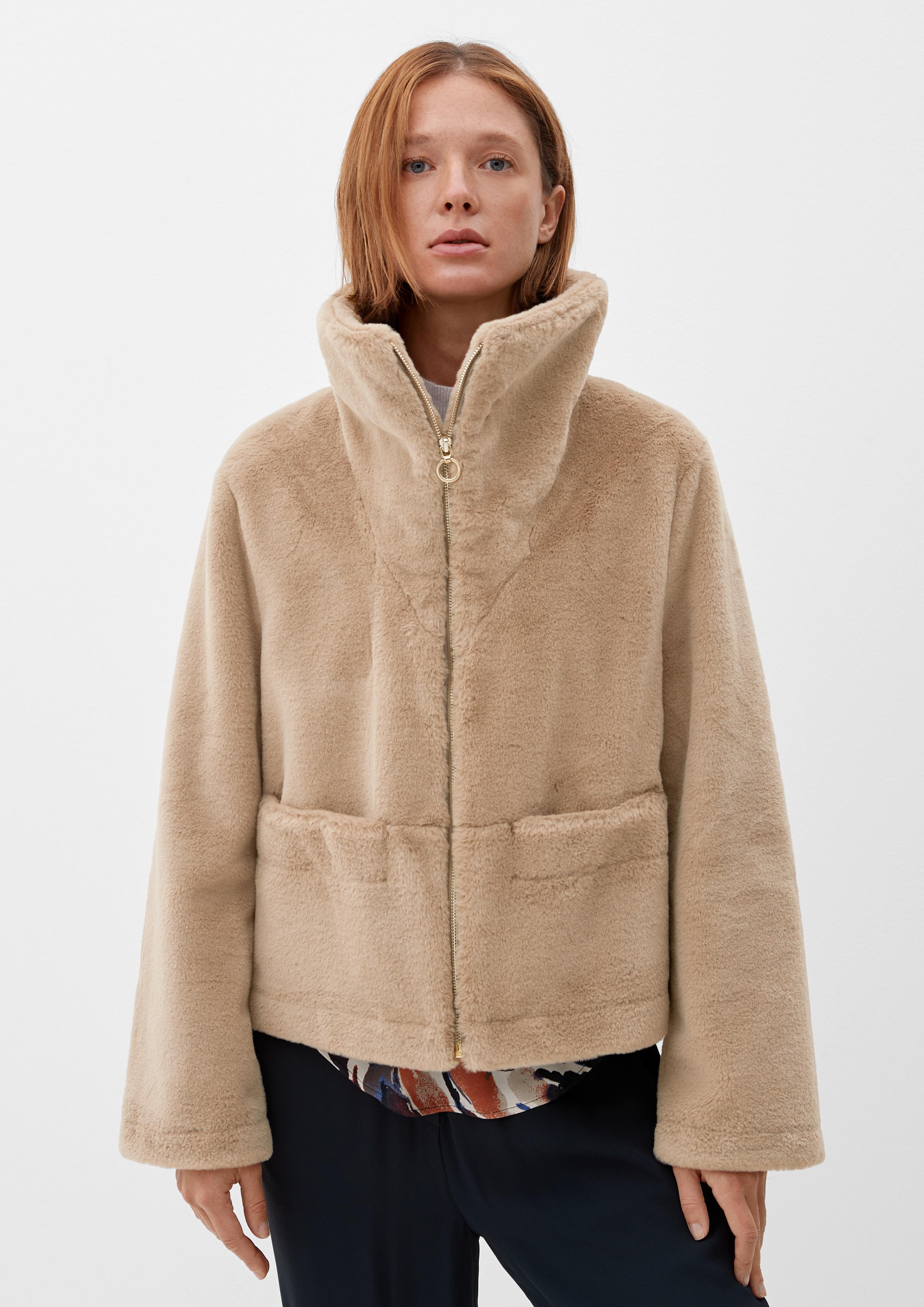 Weite Jacke aus Teddyplüsch  2122003-8166