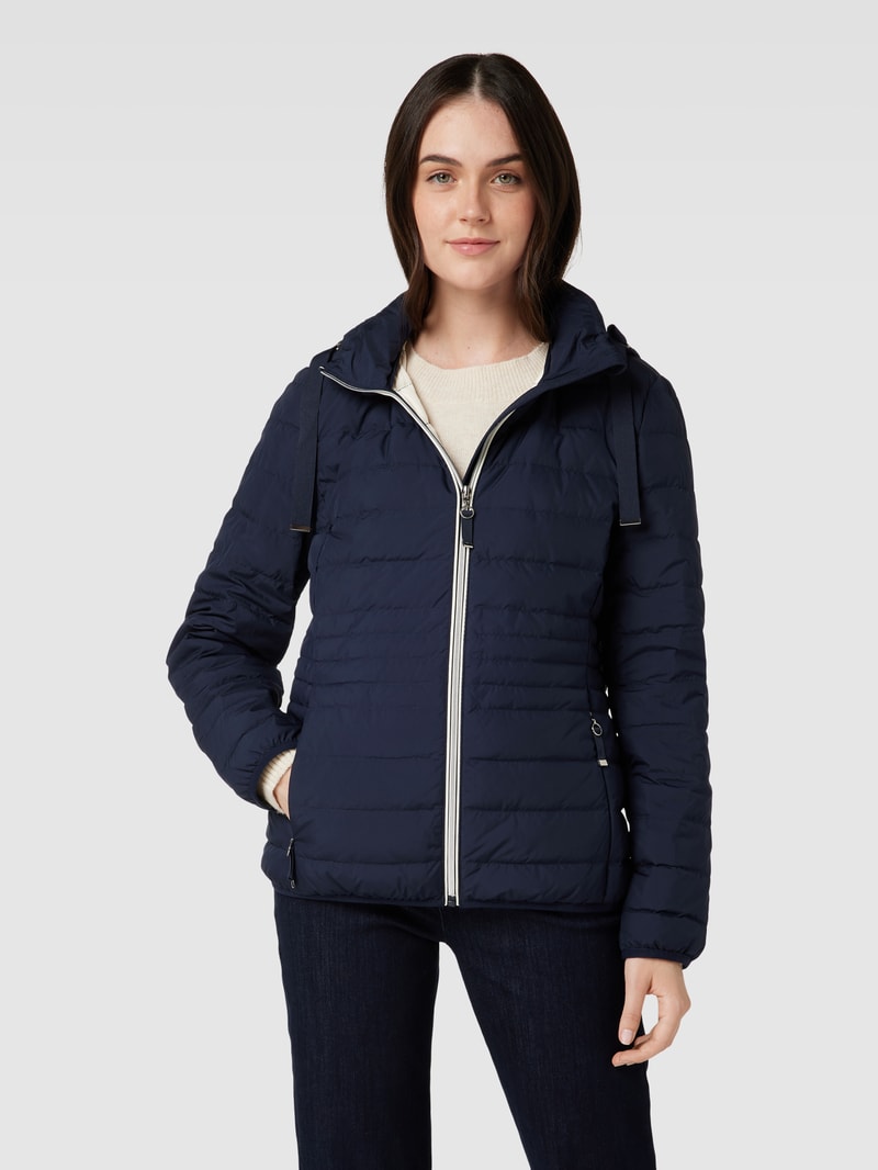 Daunenjacke mit Kapuze in dunkelblau