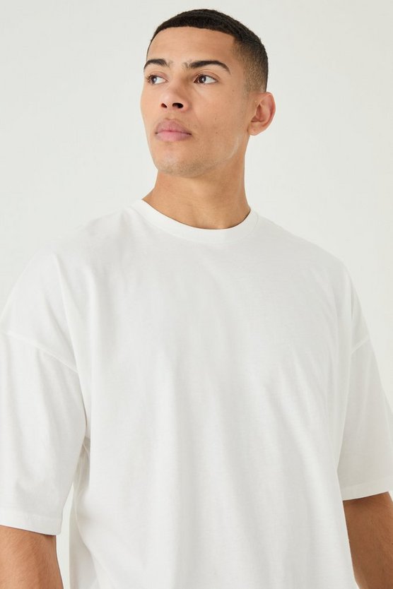 Oversize T-Shirt mit geripptem Saum