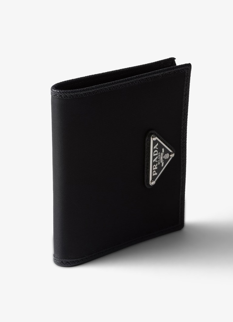 Portefeuille Prada Re-Nylon avec détails en cuir
