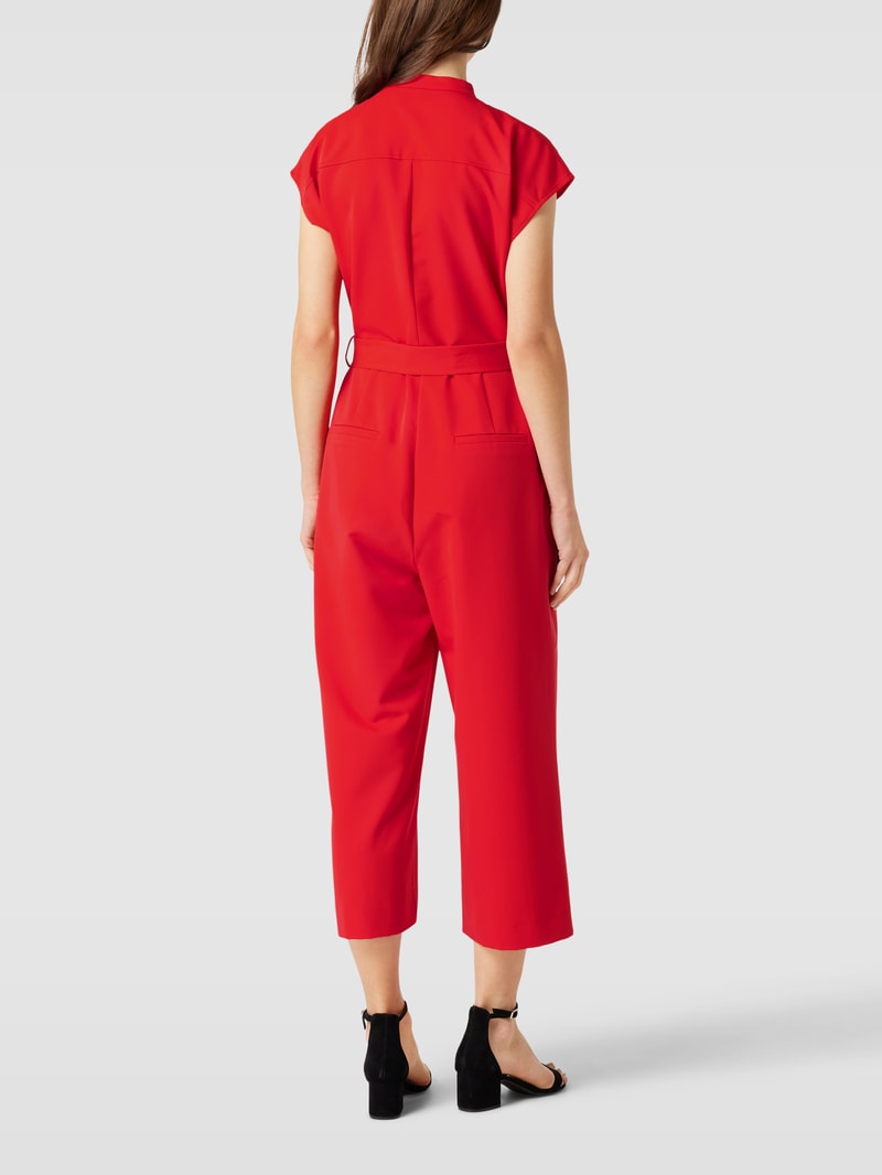 Jumpsuit mit V-Ausschnitt in hellrot