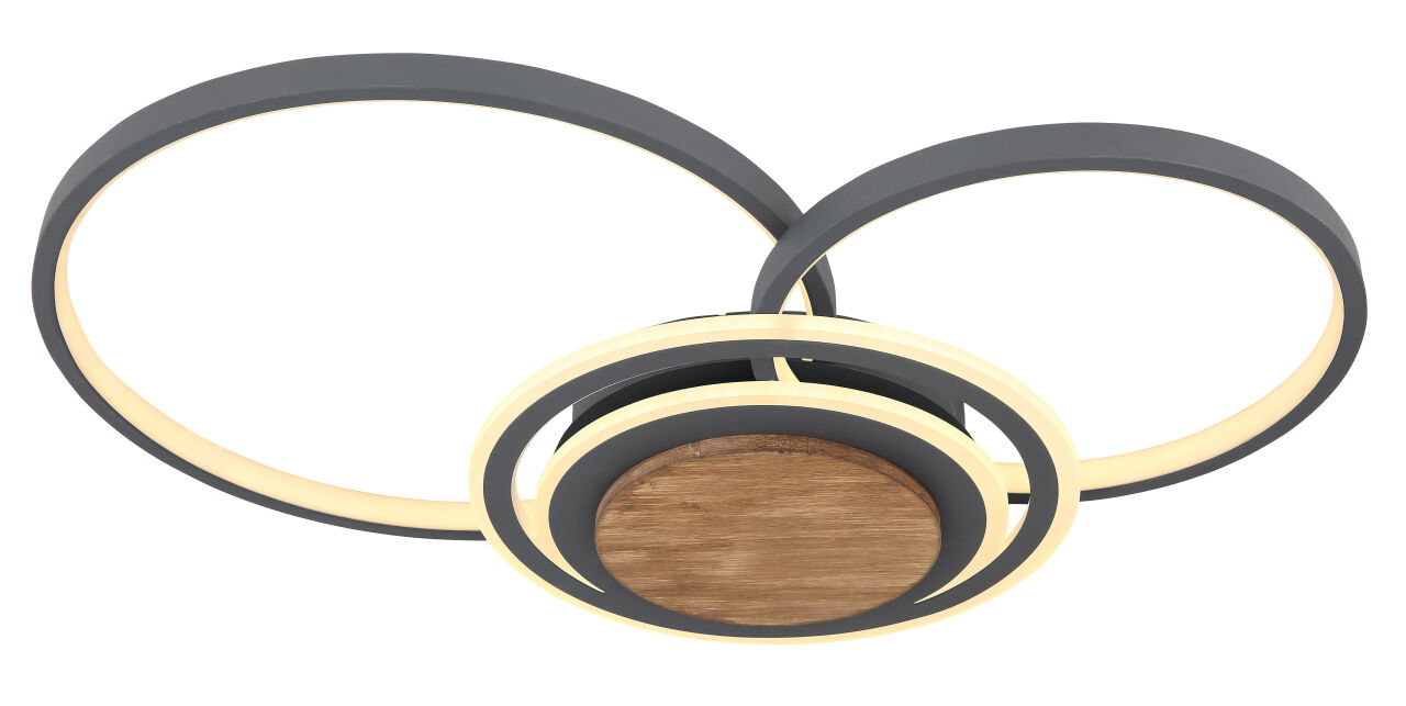 Globo Lighting - NIRRA - Deckenleuchte Metall Graphit, LED