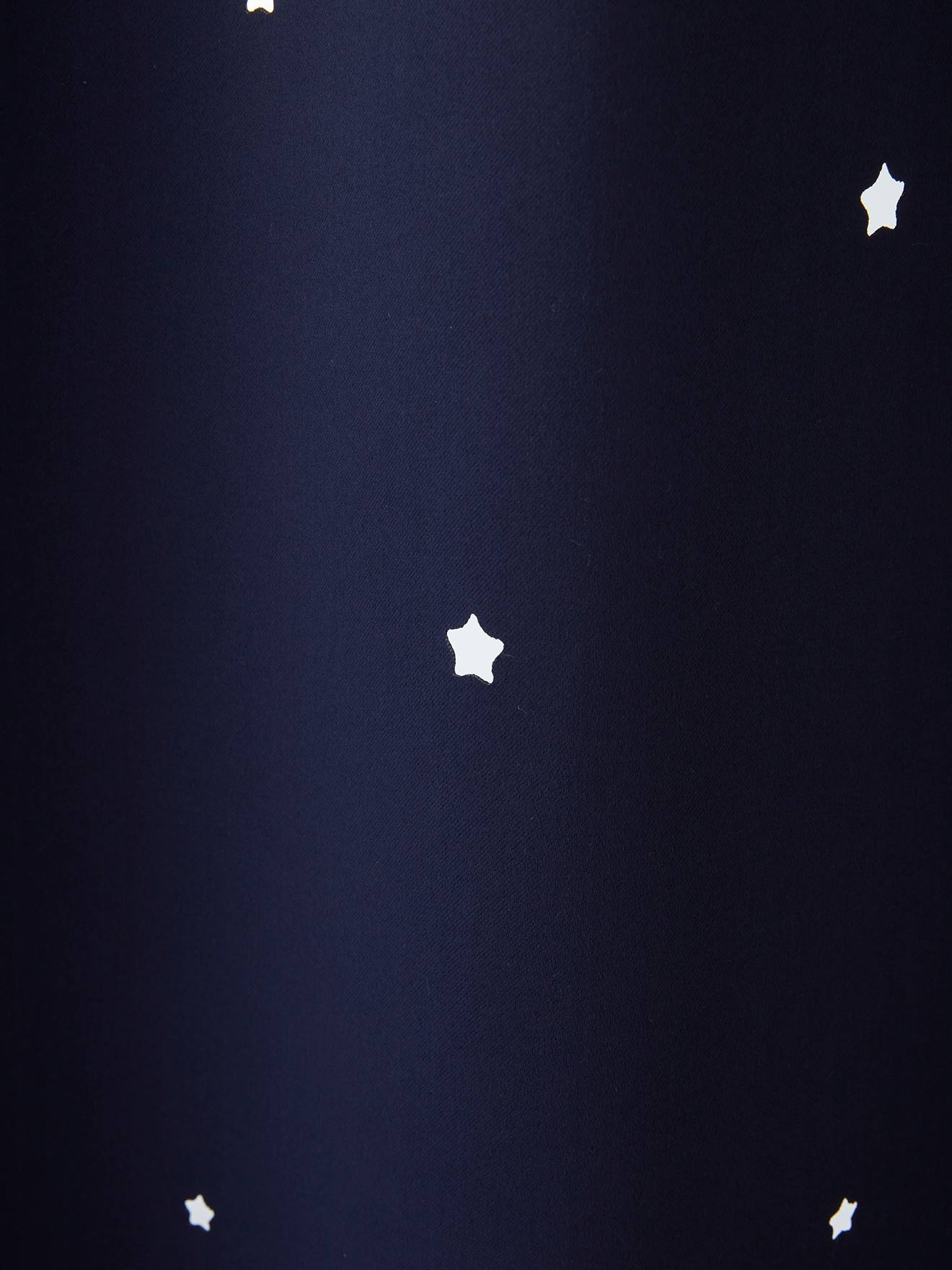 Rideau à œillets occultant et motifs perforés marine / étoiles