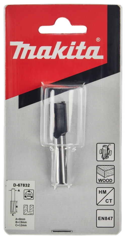 Freză de canelat Makita Accessories D-67832 12 x 19 mm S8