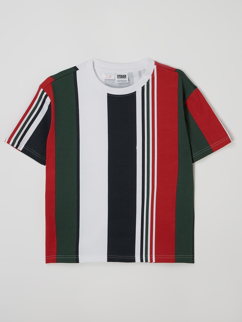 T-Shirt mit Streifenmuster in offwhite