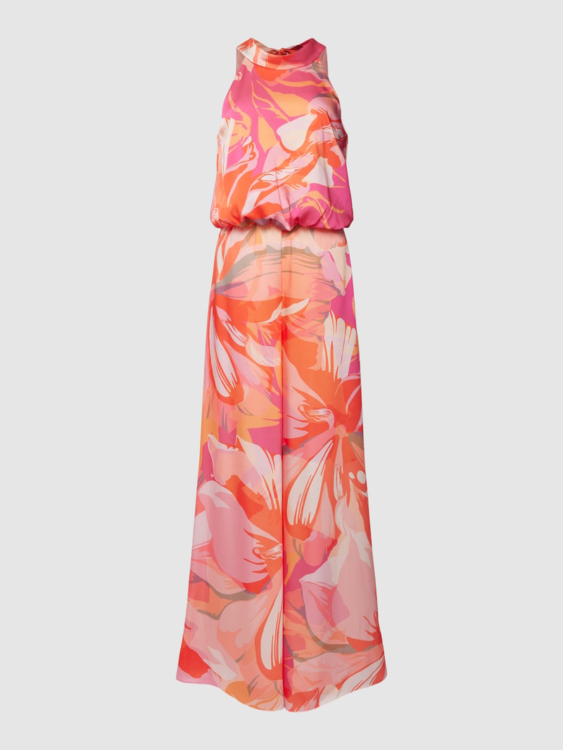 Jumpsuit mit Allover-Muster in orange