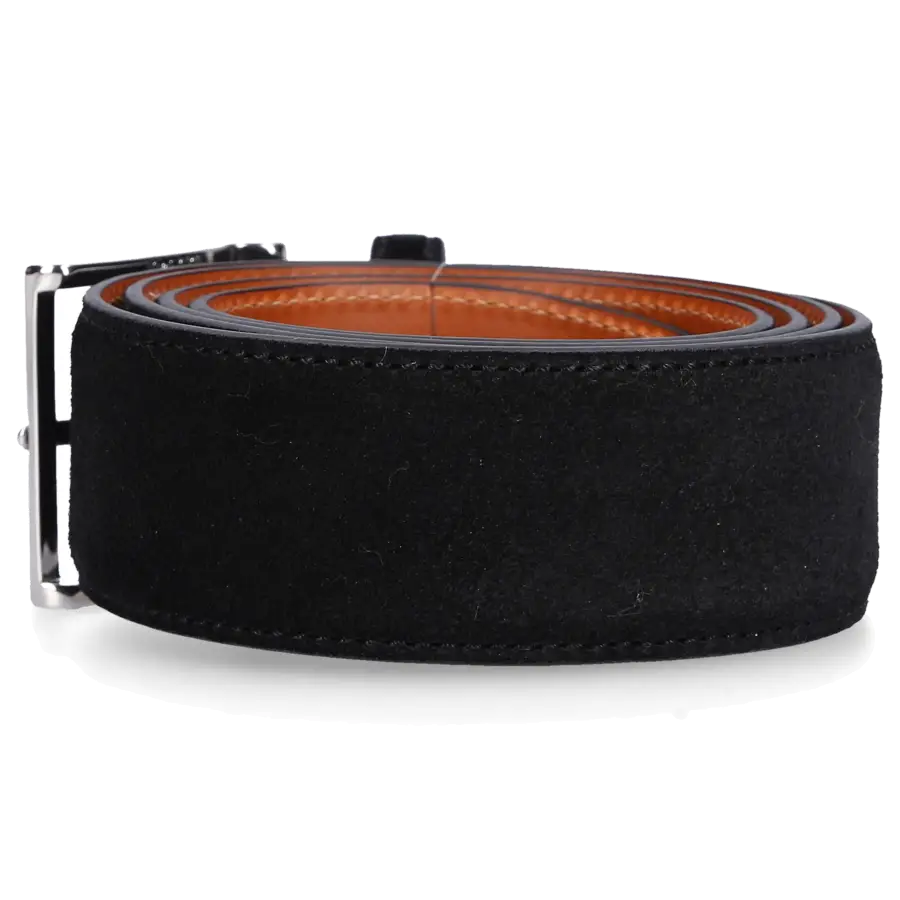 Santoni - Herrengürtel CM35V Veloursleder - schwarz