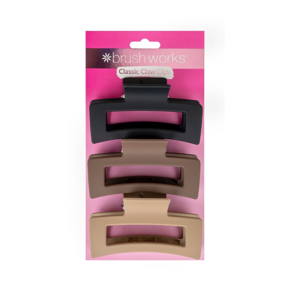 Juego de 3 pinzas para el cabello color nude de Brushworks