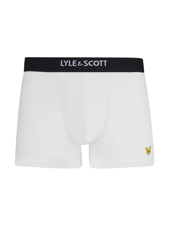 Lyle & Scott Boxer 3-Er Set in Weiß/Grau meliert/Schwarz günstig kaufen S