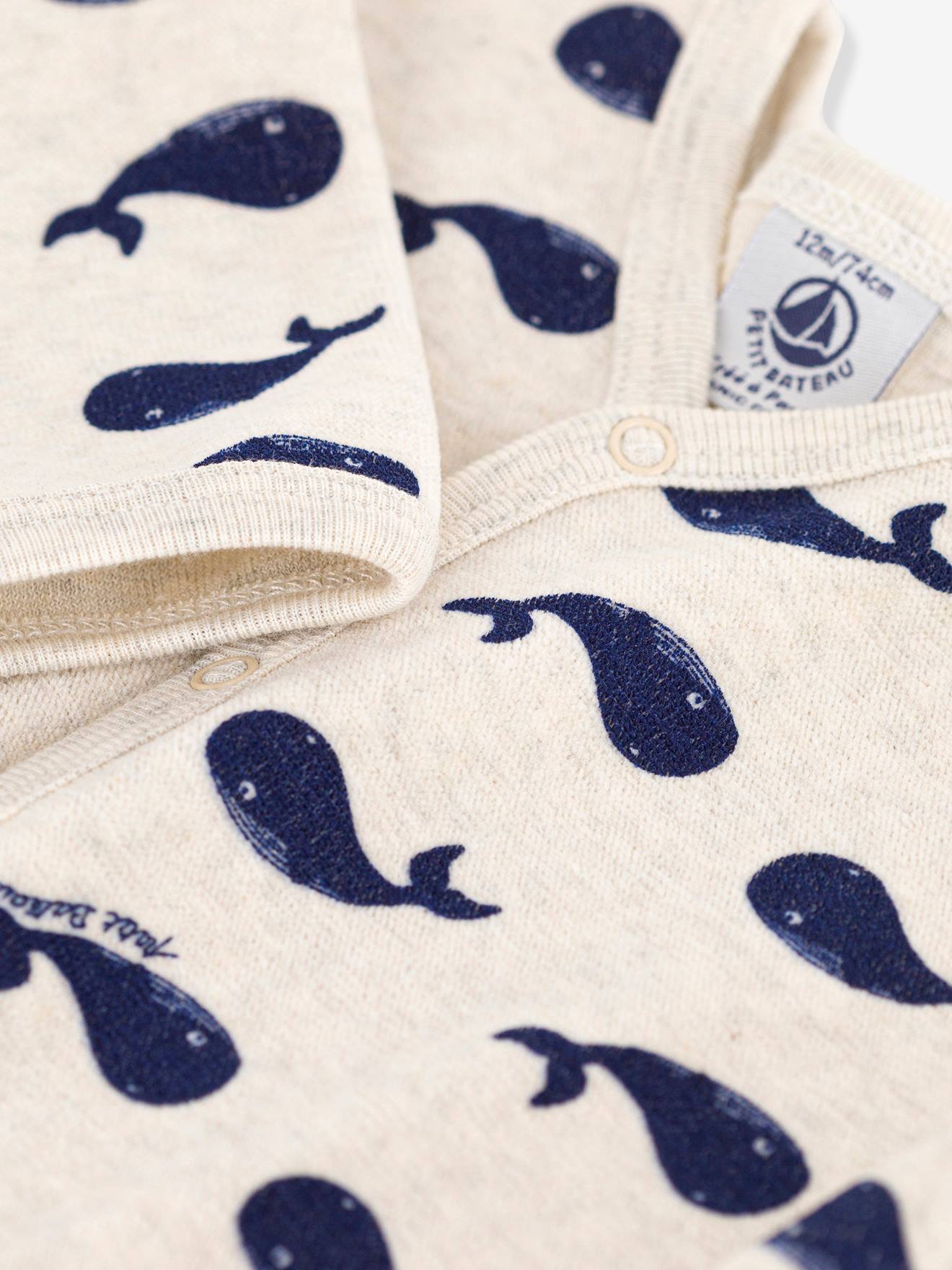 Dors-bien velours PETIT BATEAU beige