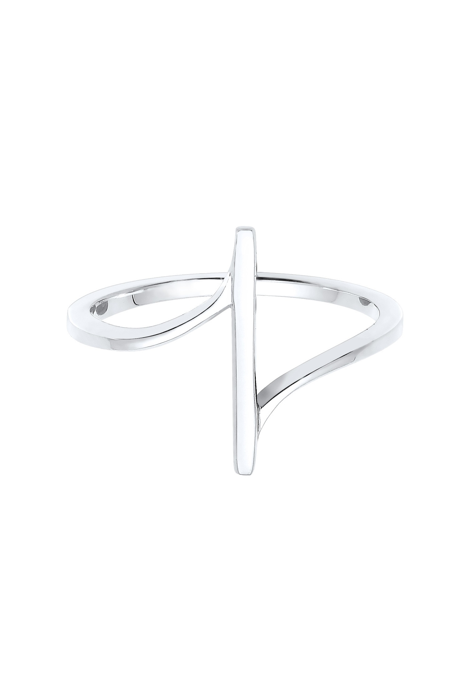 Anillo de cinta minimalista básico y elegante con formas geométricas de Elli