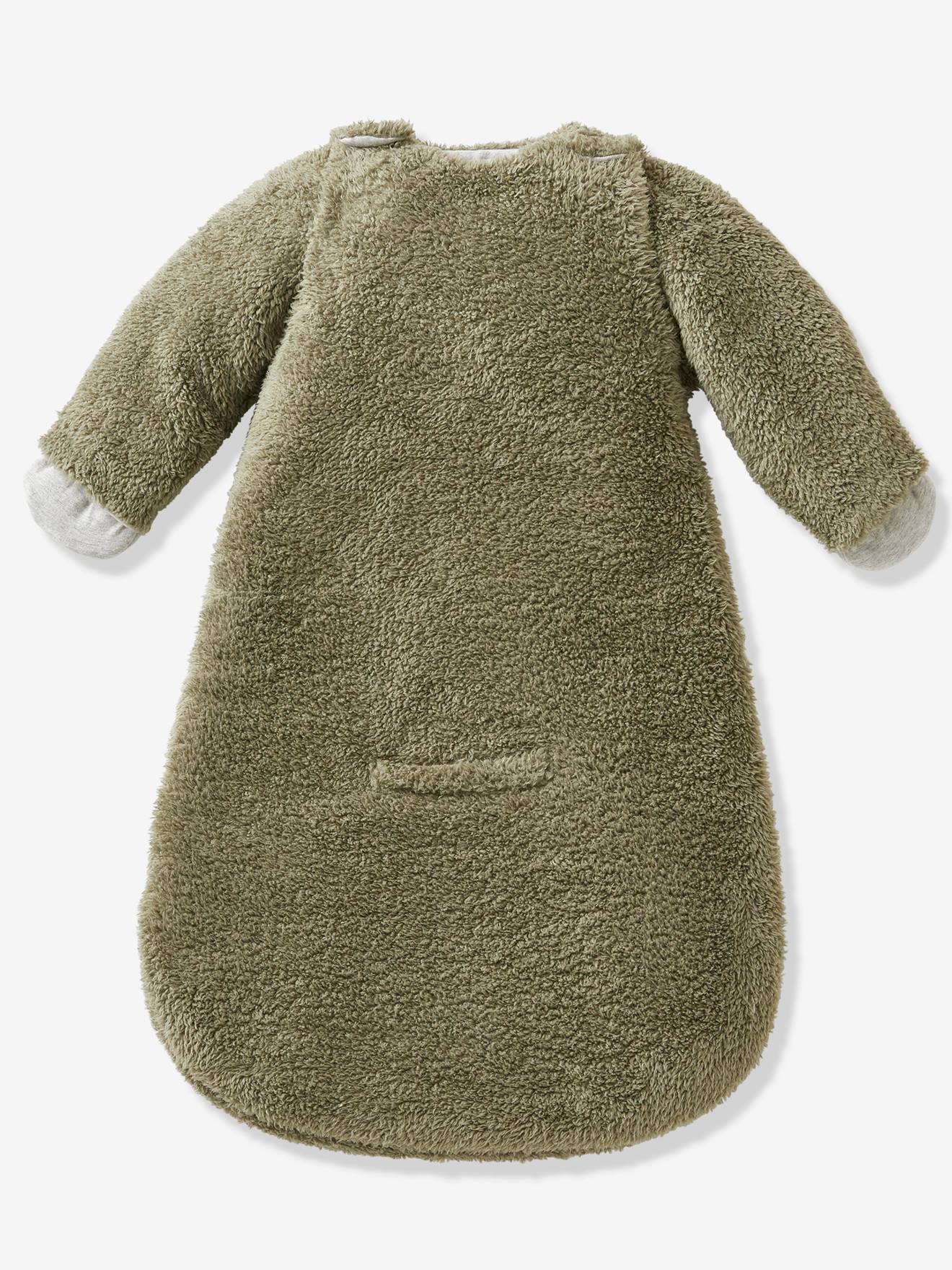 Vertbaudet Baby Auto-Schlafsack aus Mikrofaser Oeko-Tex - beige