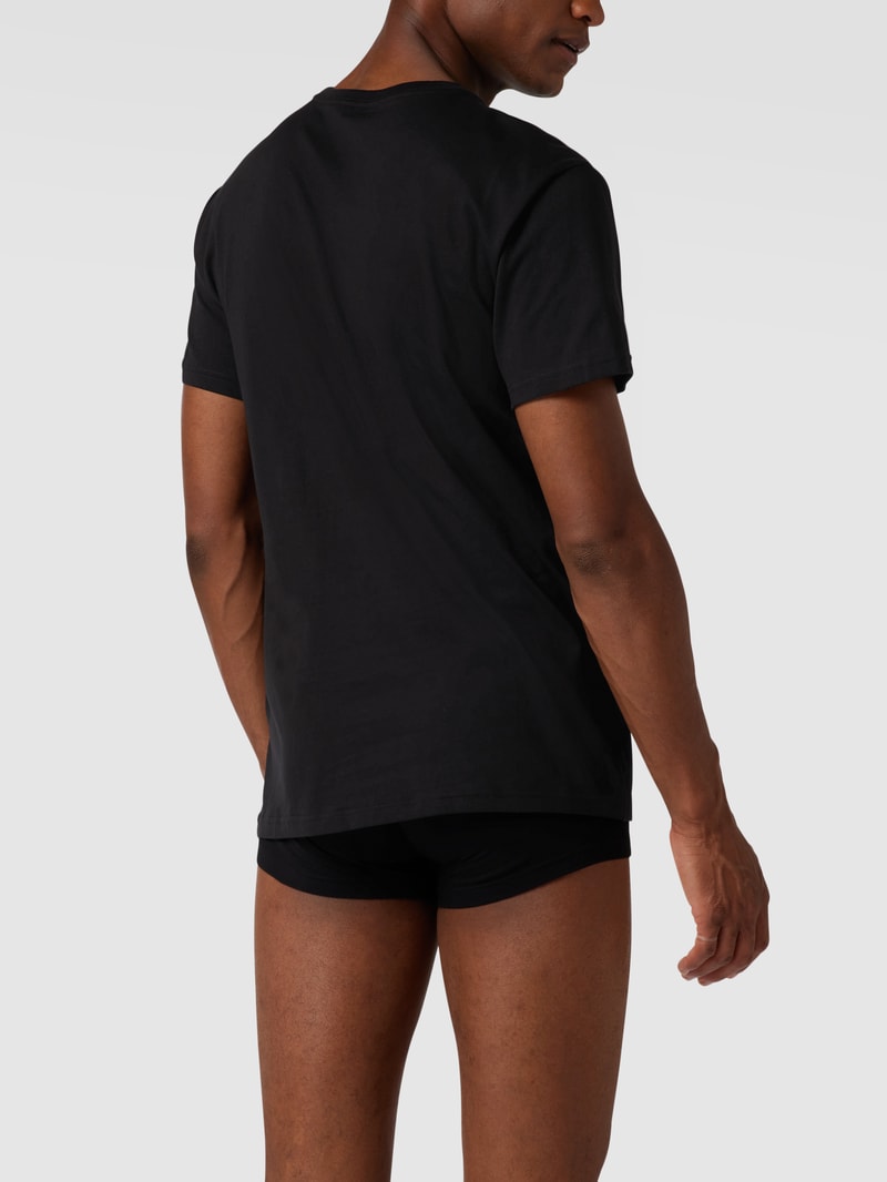 T-Shirt aus Baumwolle im 2er-Pack in schwarz