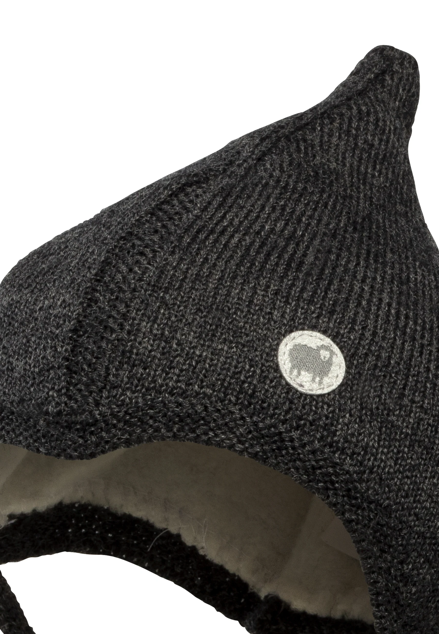 Strickmütze Baby aus Merinowolle unifarben