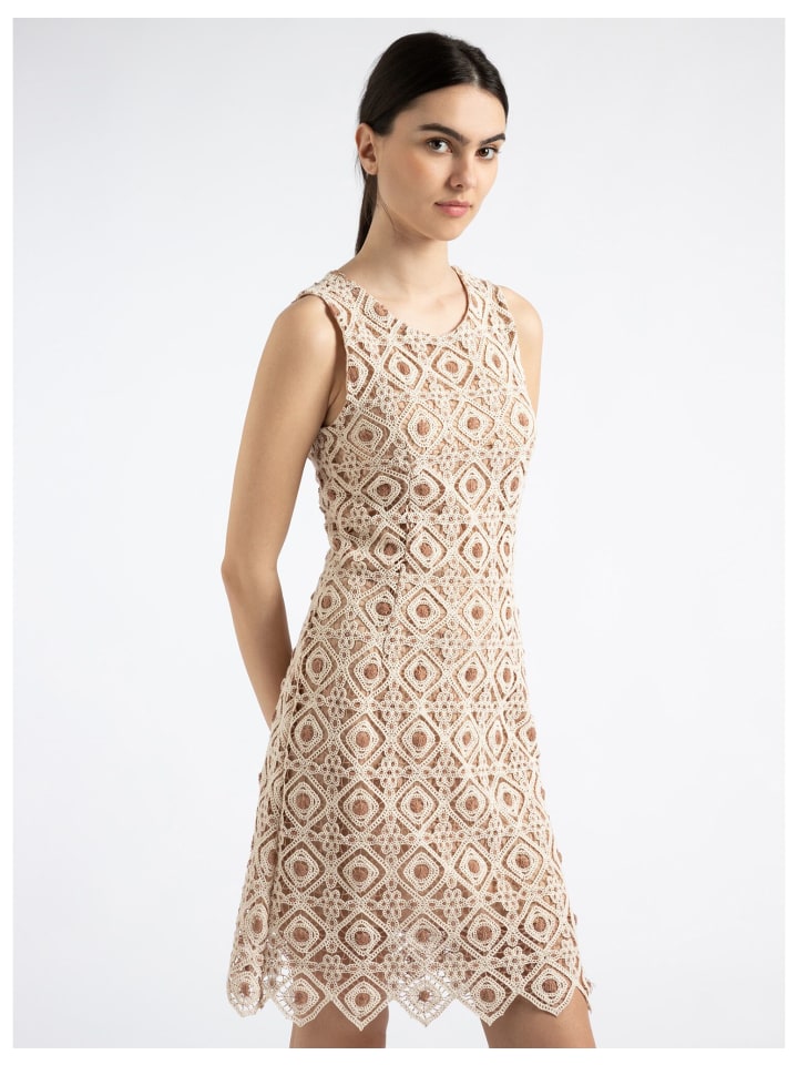 More & More Häkelspitzenkleid in beige günstig kaufen