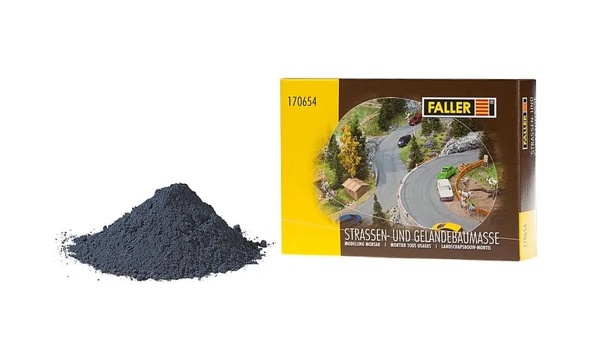 Faller 170654 - Geländebau Spachtelmasse dunkelgrau 0.5 kg