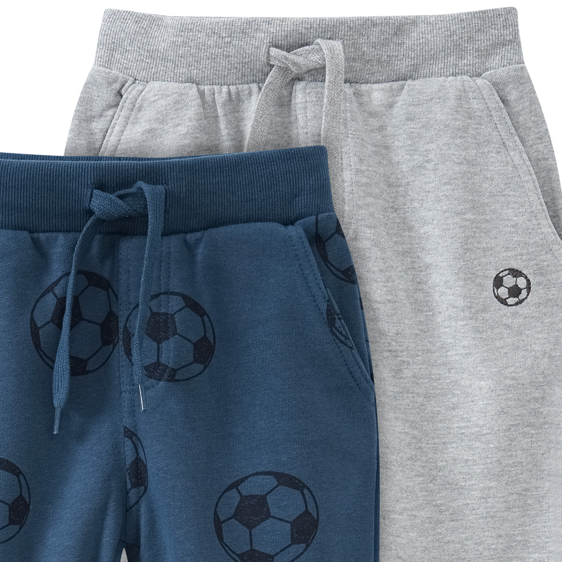 2 Jungen Jogginghosen mit Fußball-Print