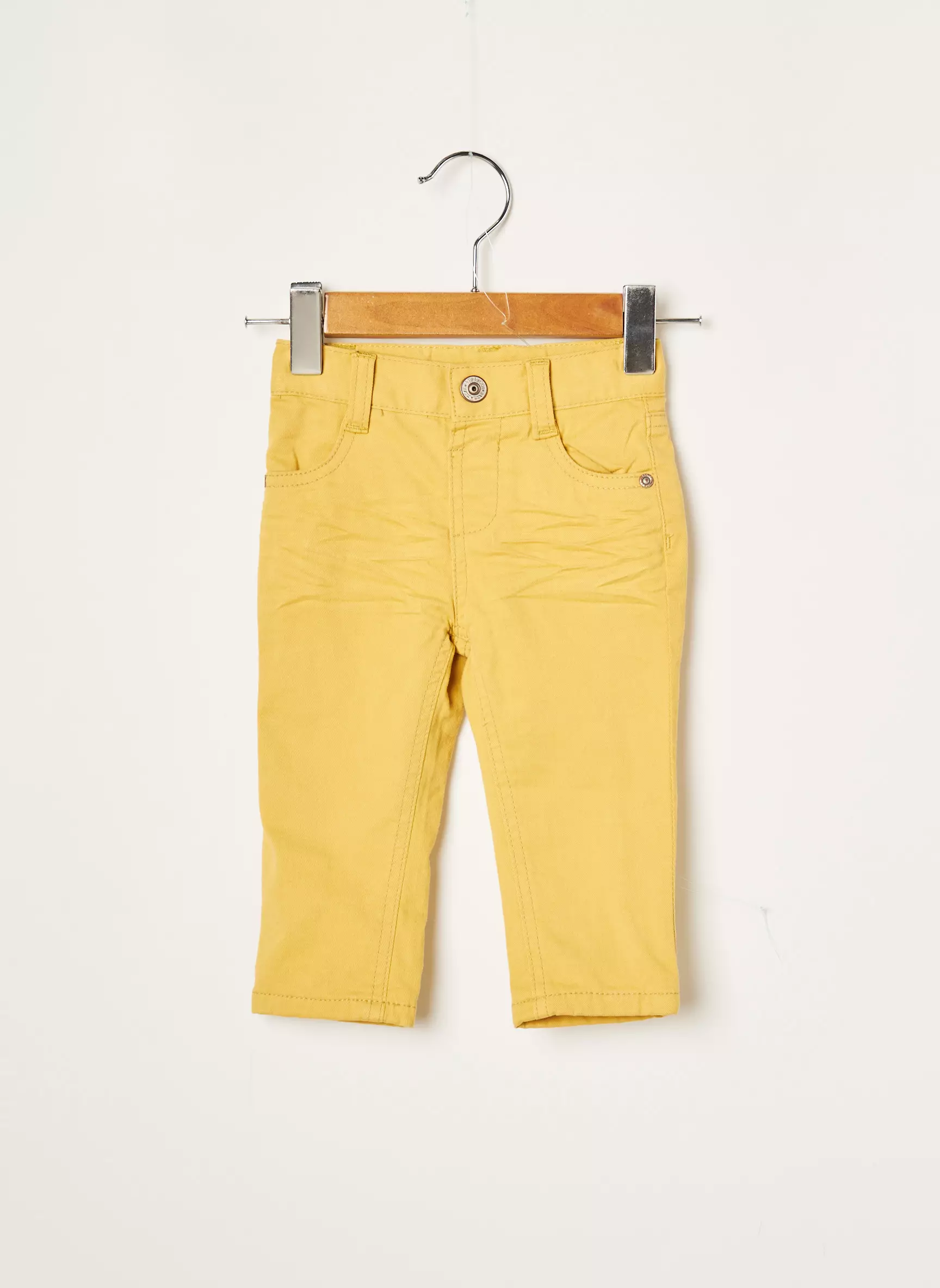 3 Pommes Pantalons Droits Garcon couleur jaune
