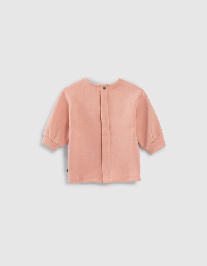 Ensemble robe-sweat rose et leggings gris bébé fille