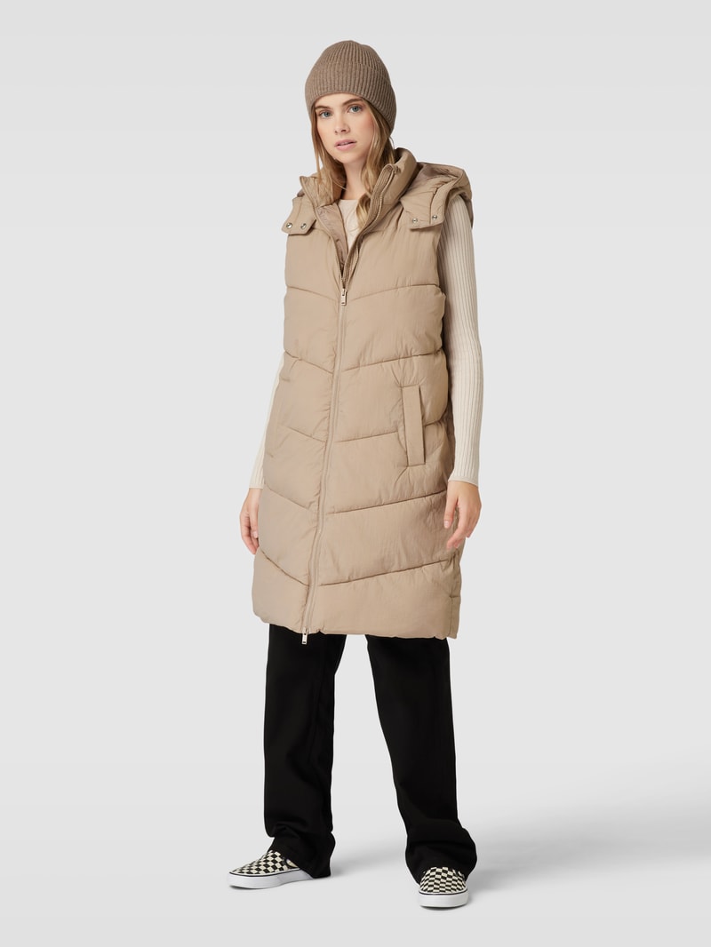 Steppweste mit Kapuze Modell 'JAMILLA' in beige