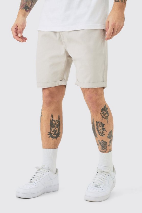 Slim-Fit Bermuda-Shorts mit elastischem Bund